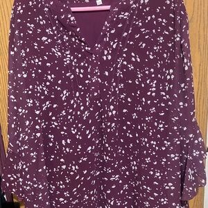 Women's Purple Patterned Top